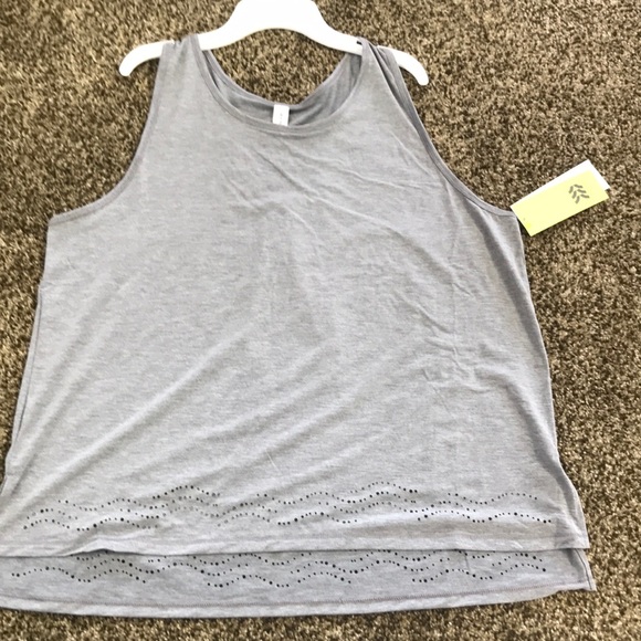 NWT “All In Motion” Grey Racer Tank tops - Picture 2 of 9